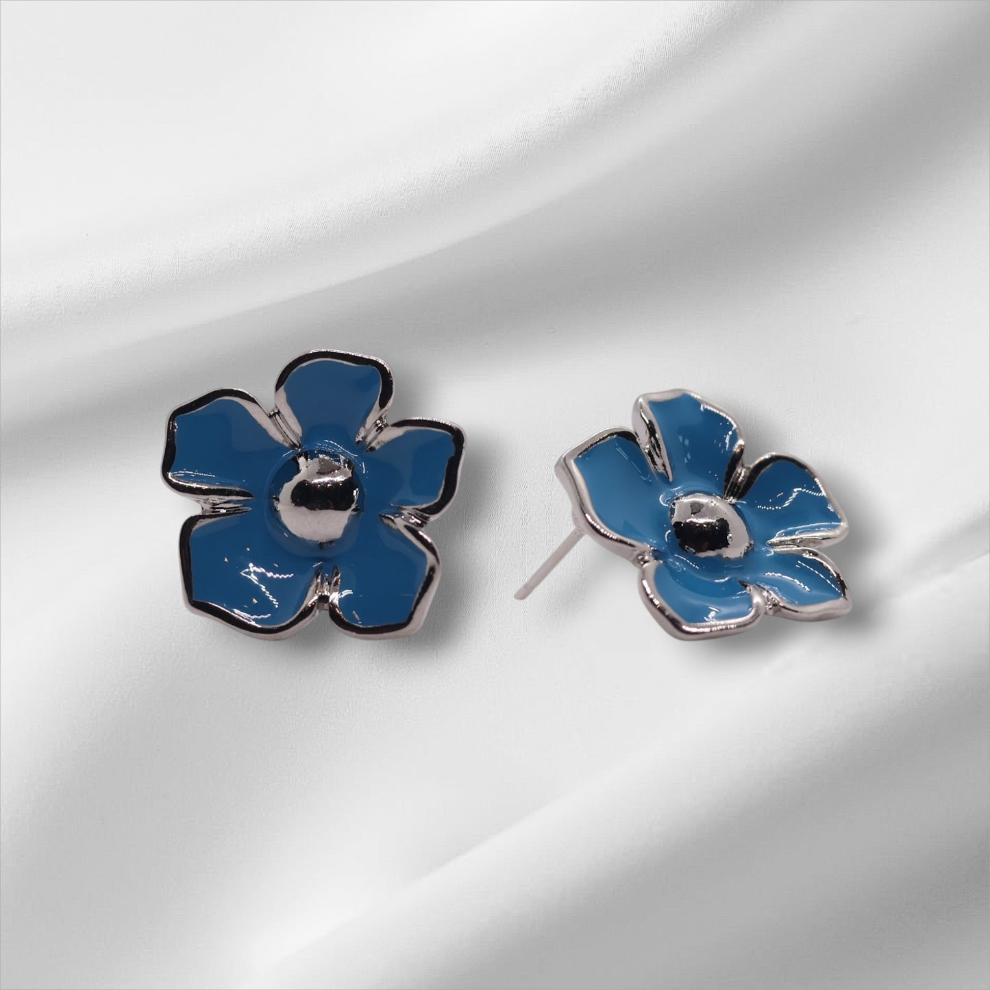 The Floral Earrings (Steel)